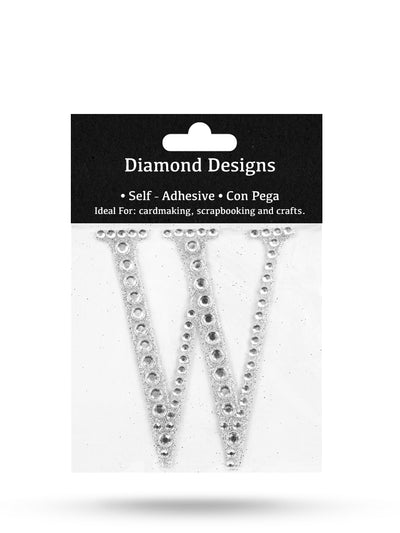 Rhinestone Letters, A - Z, 80mm, Adhesive Application, 1 Piece, 10-Pack
