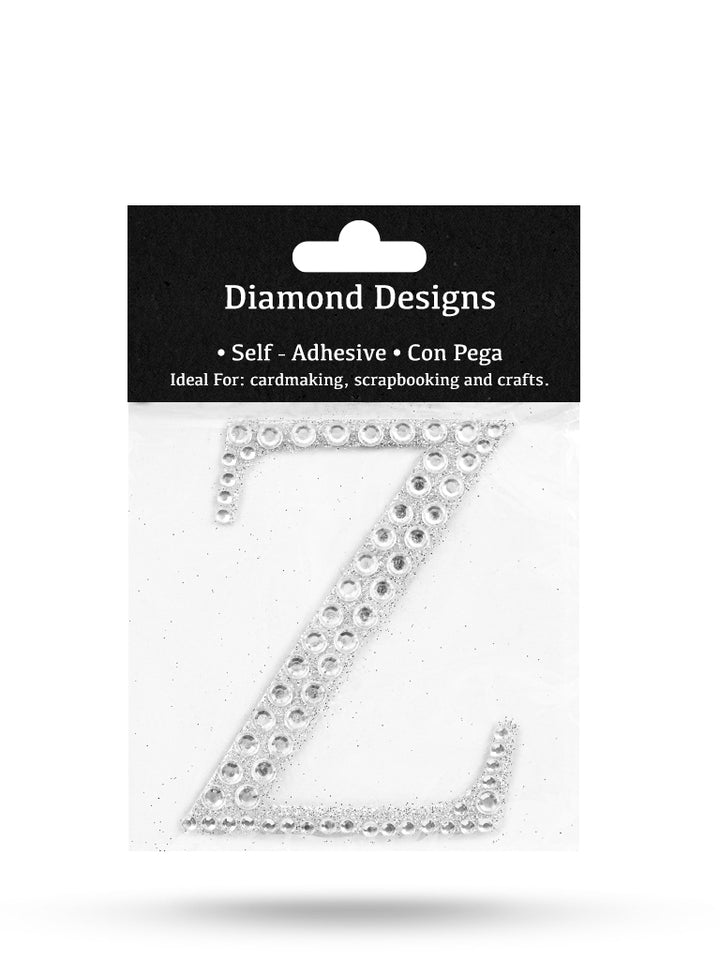 Rhinestone Letters, A - Z, 80mm, Adhesive Application, 1 Piece