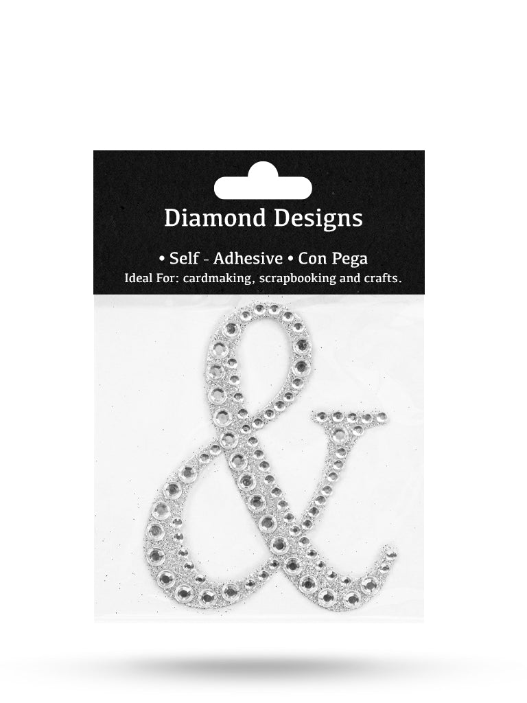 Rhinestone Letters, A - Z, 80mm, Adhesive Application, 1 Piece