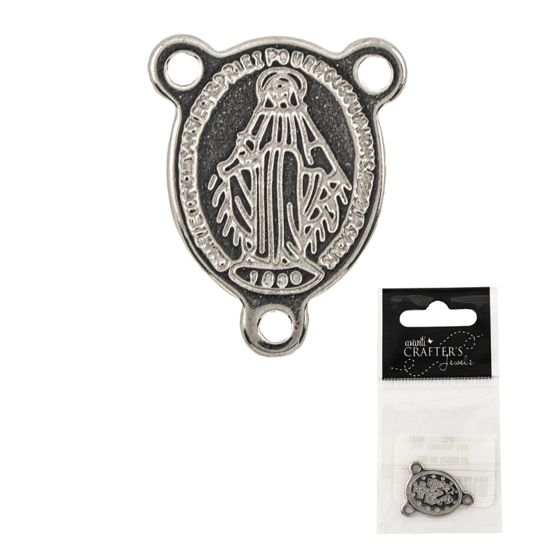 Rosary Pendant Charm, Aluminum, 1 Piece