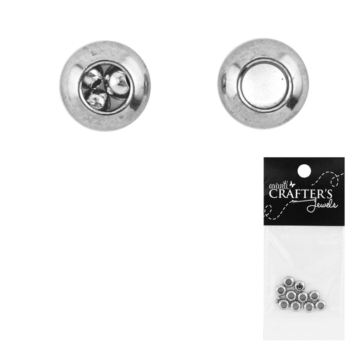 Brass Beads, Silver and Gold, 3mm, 10 Pieces