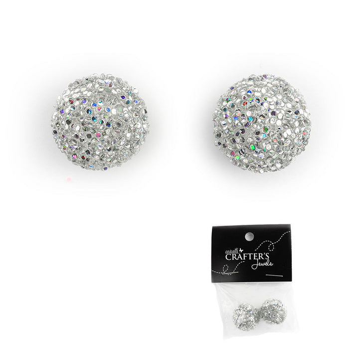 Glitter Beads with Sequins, Variety of Colors, 2 pcs, 12-Pack