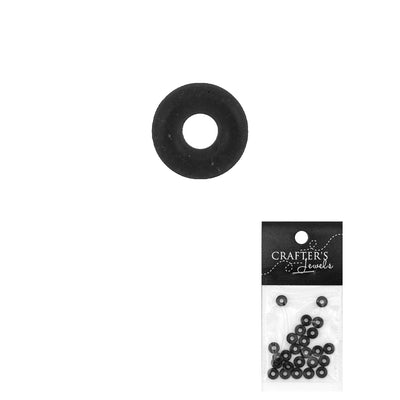 Stopper Beads, Black and White, 2mm, 25 Pieces