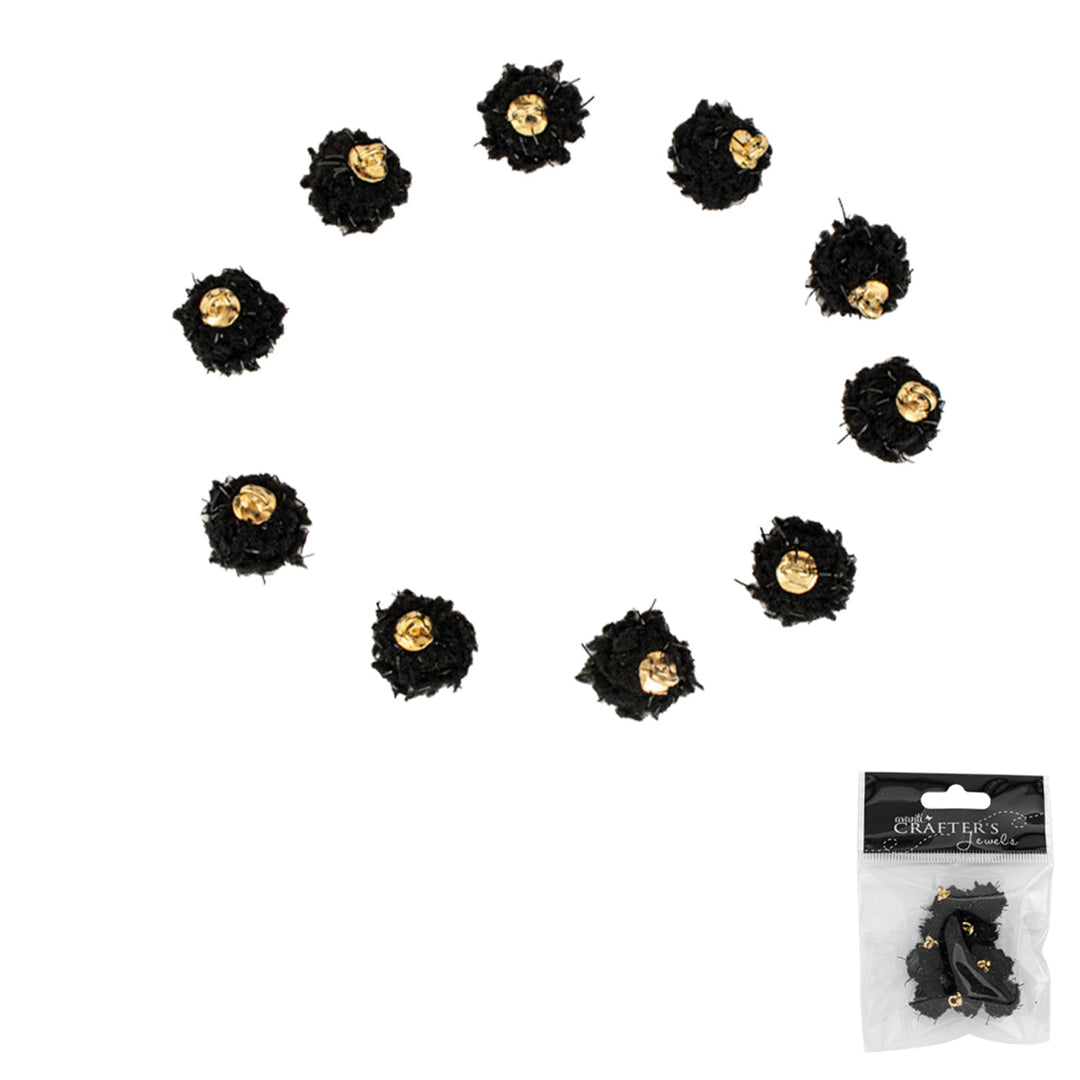 Pom Pom Pendant Charms, Faux Fur, Color Variety, 10 Pieces