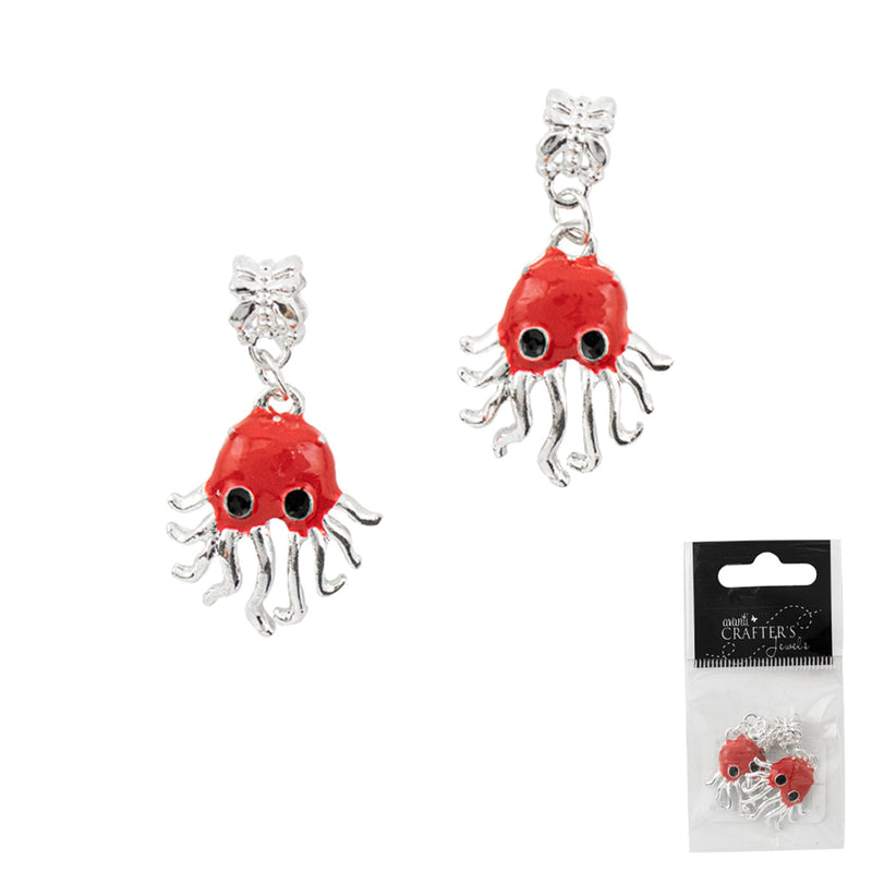 Octopus Squid Pendant, Color Variety, 2 Pieces, 12-Pack