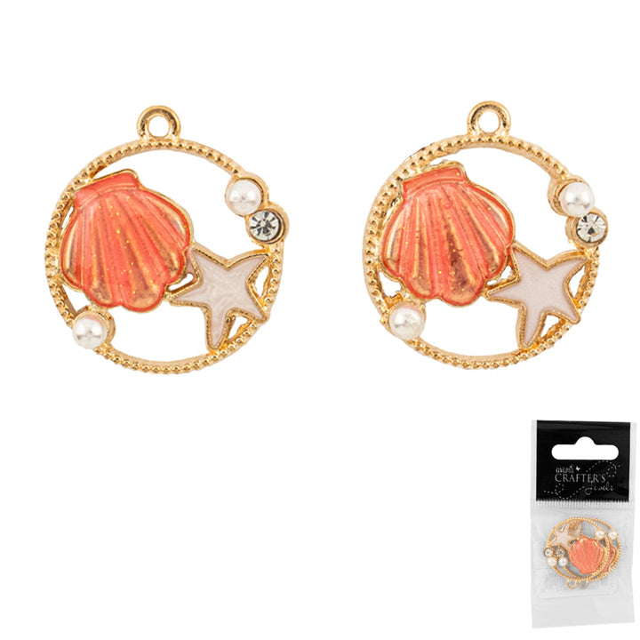 Beach Themed Pendants, Alloy, Color Variety, 2 Pieces, 12-Pack