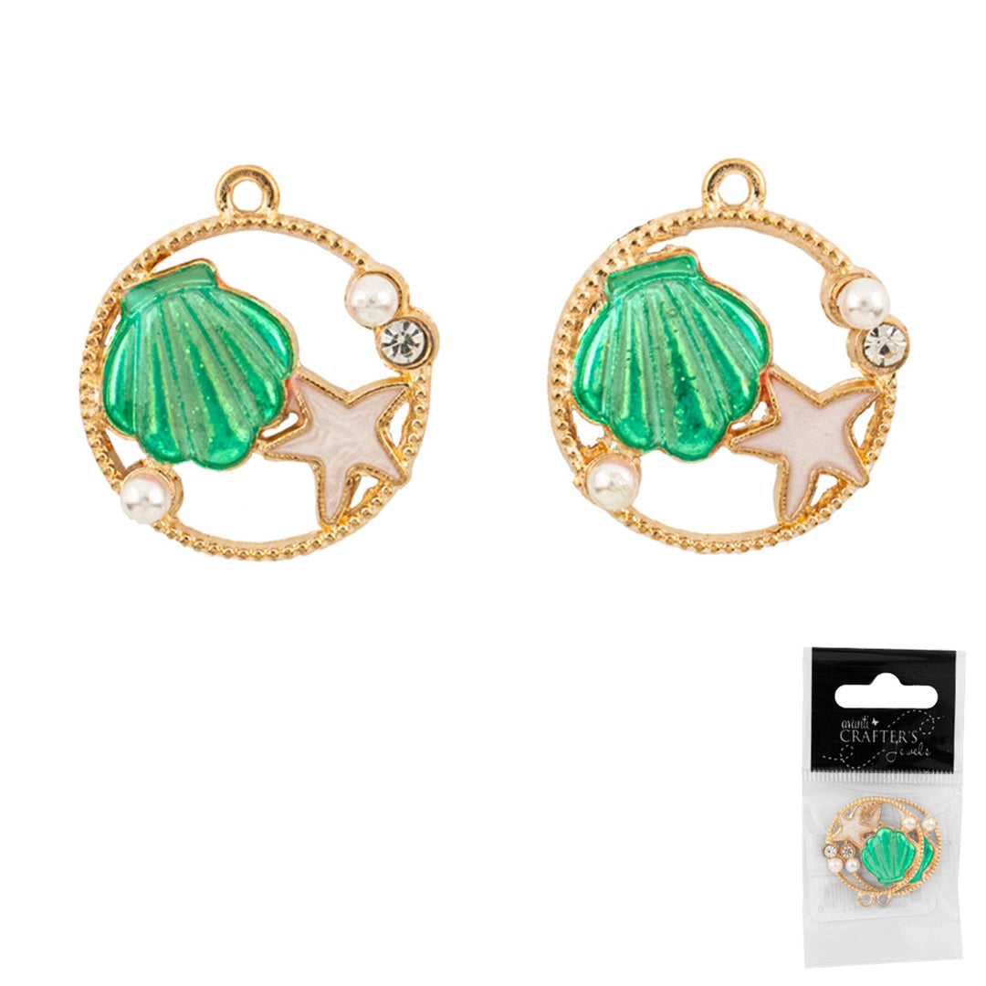 Beach Themed Pendants, Alloy, Color Variety, 2 Pieces