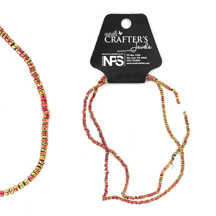 Glass Beads, Color Variety, 2x1mm, 1 Piece