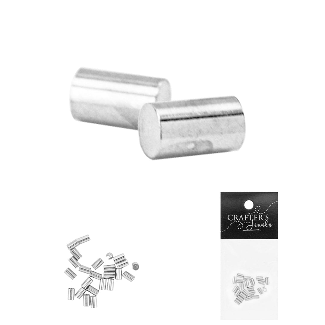 Brass Cord Ends, Silver and Platinum Colors, 24 pcs, 12-Pack