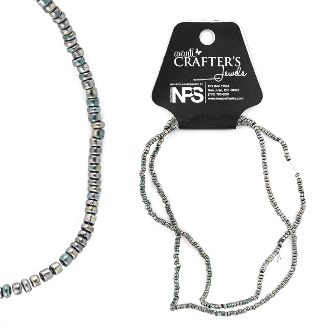 Brass-Cord Style, Glass Beads, 5x3mm, 2 Pieces, 12-Pack