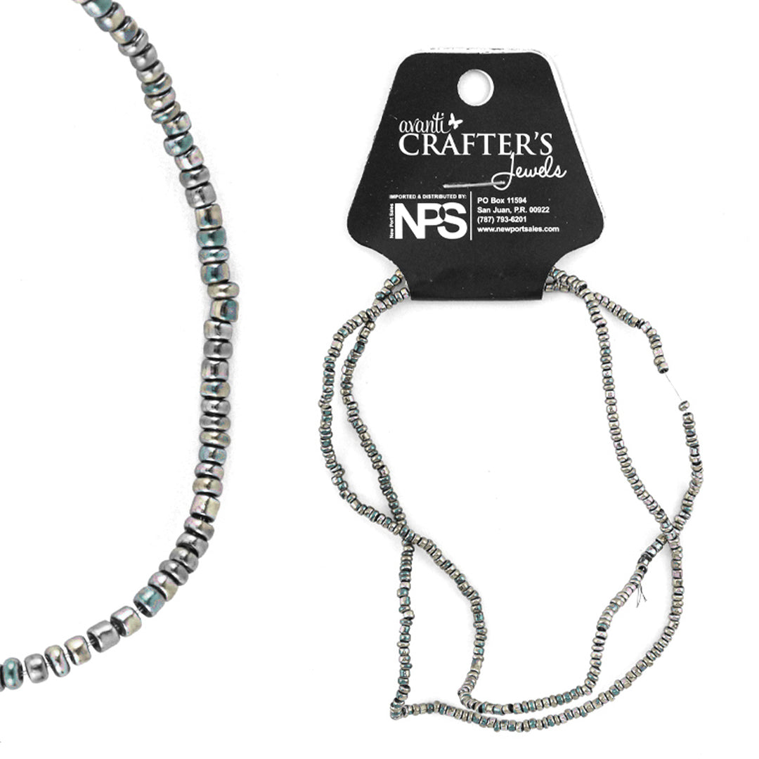 Brass-Cord Style, Glass Beads, 5x3mm, 2 Pieces