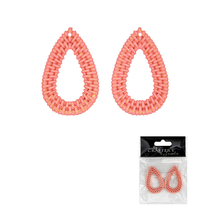 Rattan Resin Imitation Pendant, Color Variety, 2 Pieces, 12-Pack