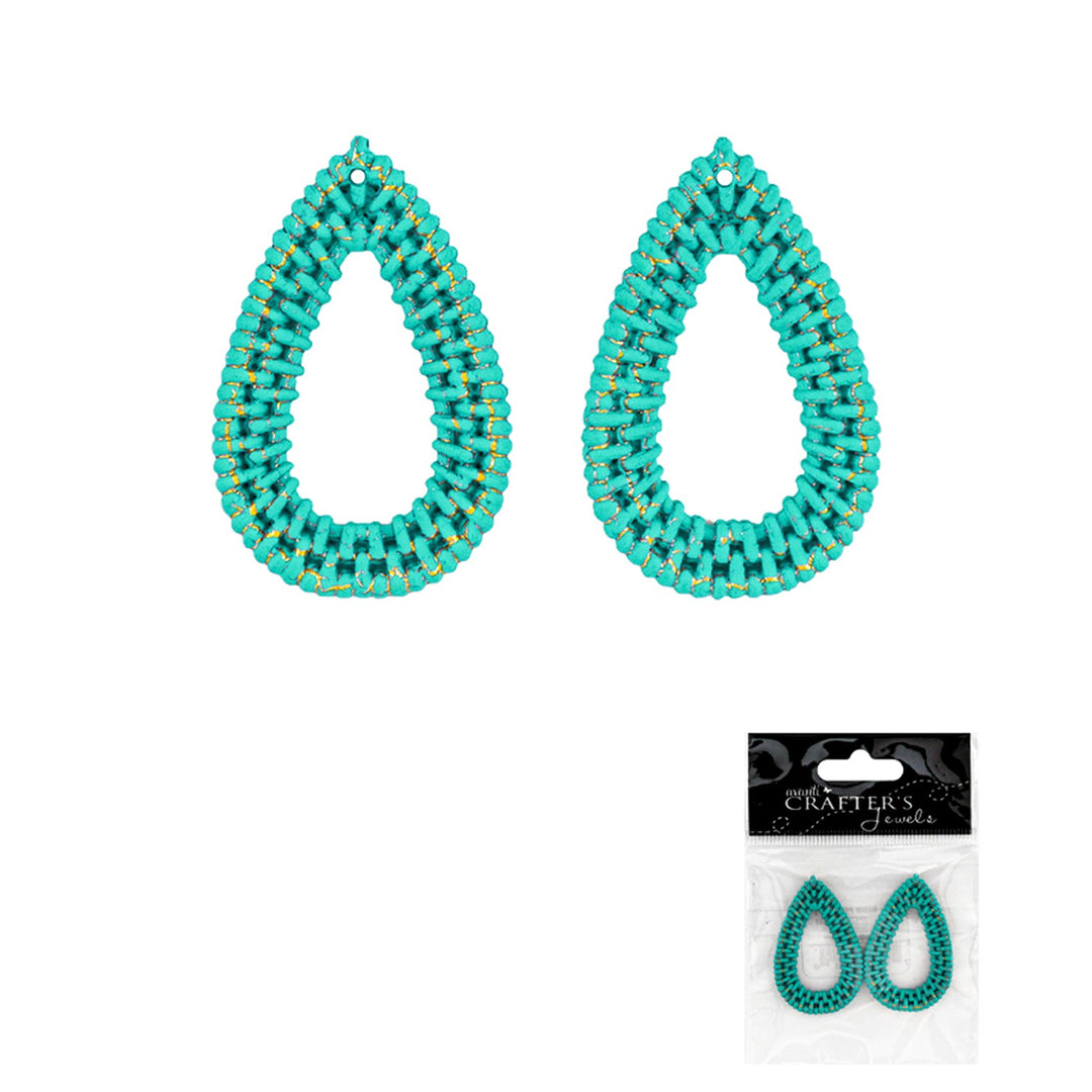 Rattan Resin Imitation Pendant, Color Variety, 2 Pieces