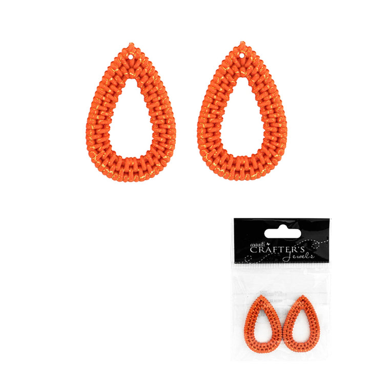 Rattan Resin Imitation Pendant, Color Variety, 2 Pieces, 12-Pack