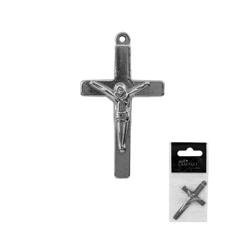 Stainless Steel Religious Cross Pendant, 1 Piece, 12-Pack