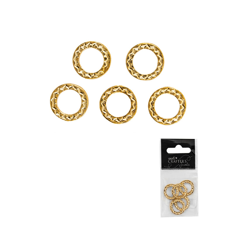 Plating Brass Linking Ring, 12 pack of 5 pcs