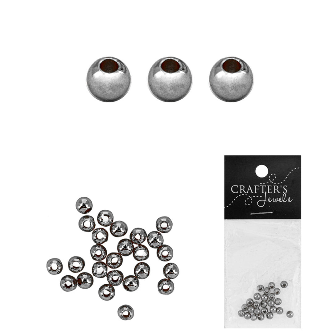 Stainless Steel Spacer Beads, 6 x 5 mm, 25 Pieces
