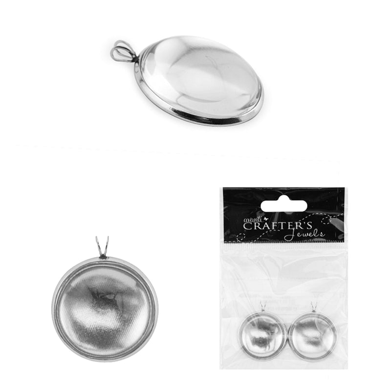 Stainless Steel 304 Round Pendant, 12 pack of 2 pcs