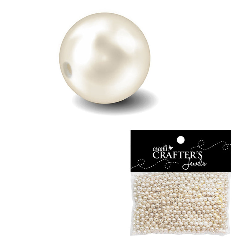 Pearl Imitation Beads, 5mm, 12 pack of 40g