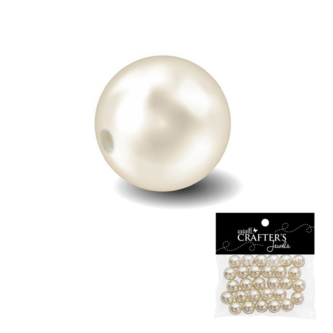 Pearl Imitation Beads, 14mm, 12 Packs of 40g