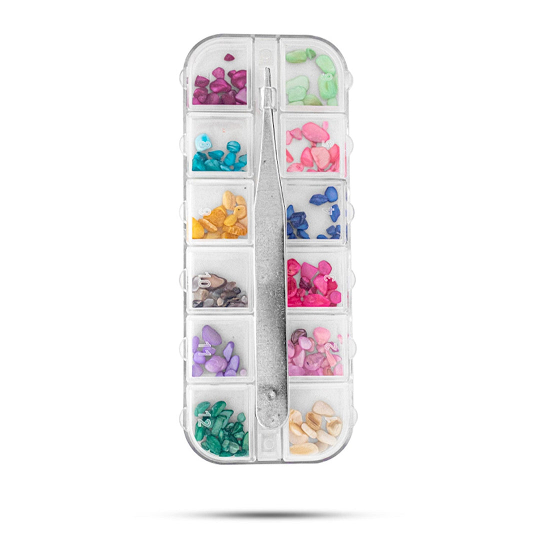 Diamond Shaped Rhinestones, Variety of Colors, Assorted Box, 1 box