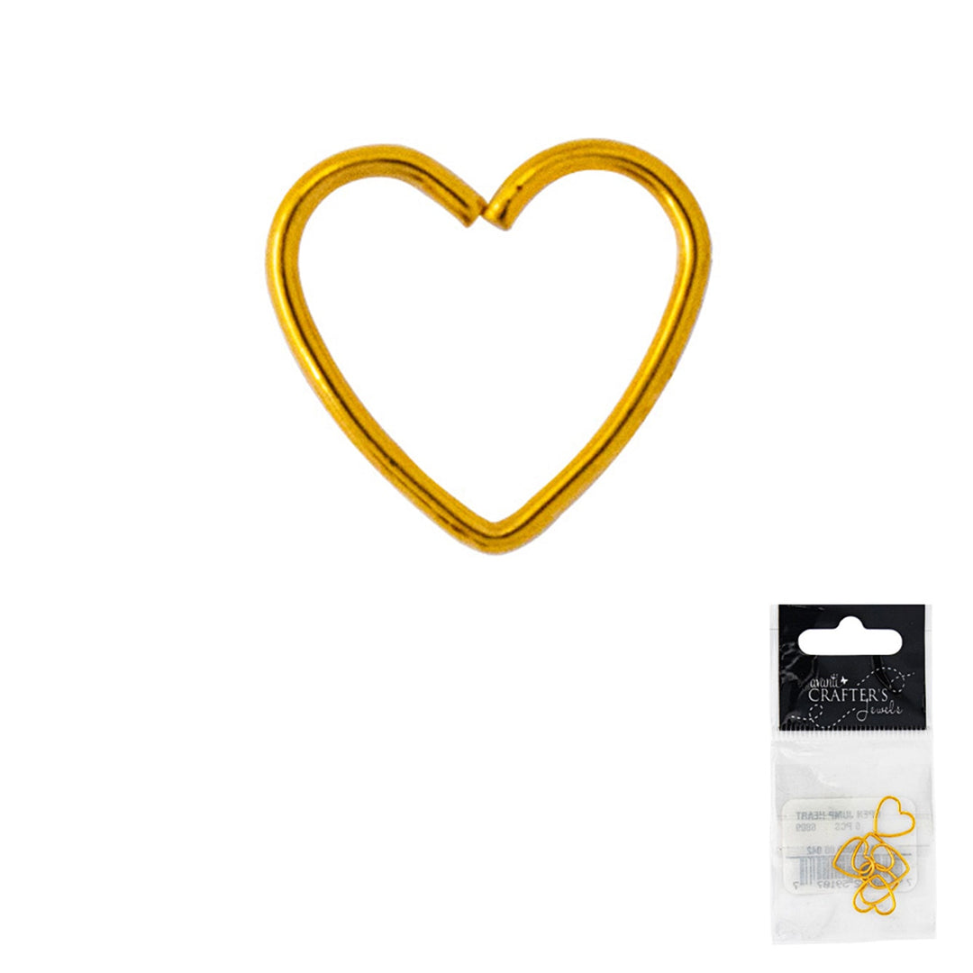 Stainless Steel Jump Hearts Ring, 6mm, 12 packs of 6 Pieces