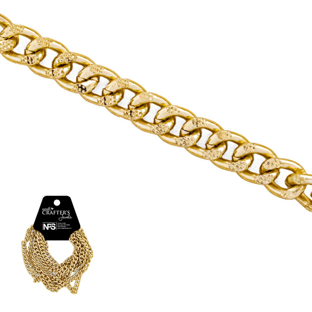 Aluminum Chain, Gold Color, 1.5 yards, 12 Pack