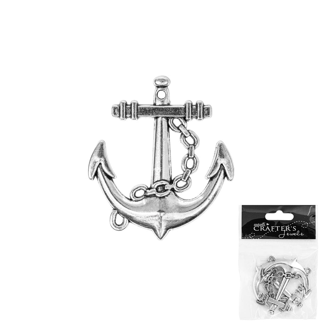 Anchor Pendant Charm, 54 x 58 mm, 12 Packs of 2 Pieces