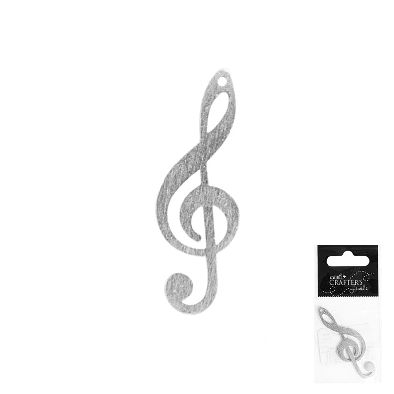 Treble Clef G Note Music Symbol Pendant, Aluminum, 12 packs of 1 pc each