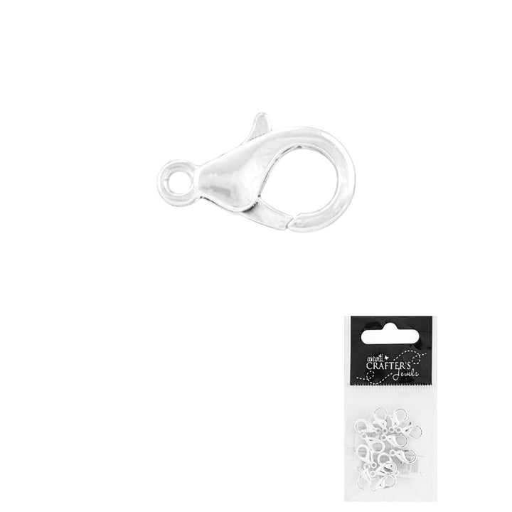 Lobster Clasps for Necklaces and Bracelets, 12 x 7 mm, 12 pcs