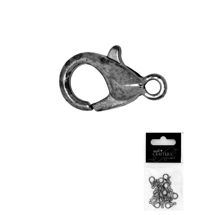 Lobster Clasps for Necklaces and Bracelets, 12 x 7 mm, 12 pcs