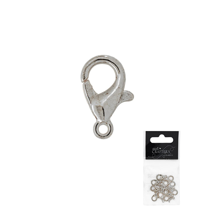 Lobster Clasps for Necklaces, 12 x 6 mm, Color Variety, 12 packs of 12 pcs