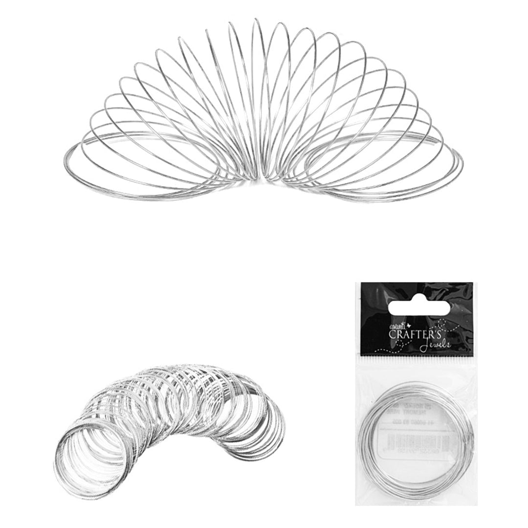 Bracelet Stainless Steel Memory Wire, Gold & Silver, 12 pack of 1 pc