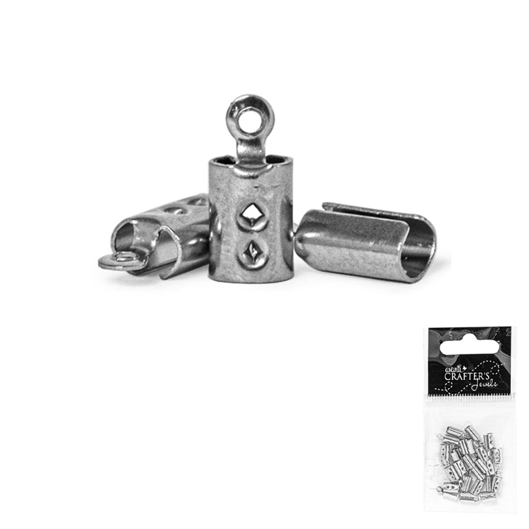 Stainless Steel Crimp Ends, 24 Pieces, 12-Pack