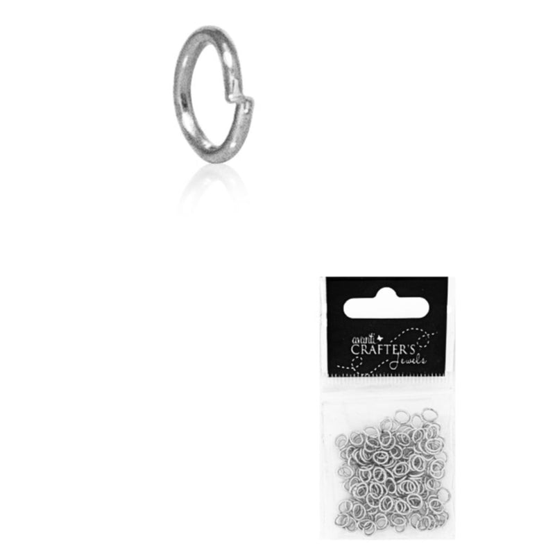 Round Open Steel Rings, 5x4mm, 200 Pieces, 12-Pack