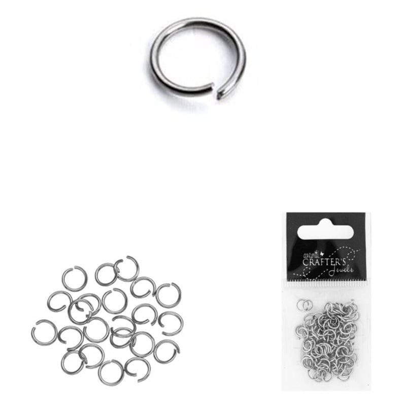 Steel Rings, Silver Color, 4mm, 100 Pieces