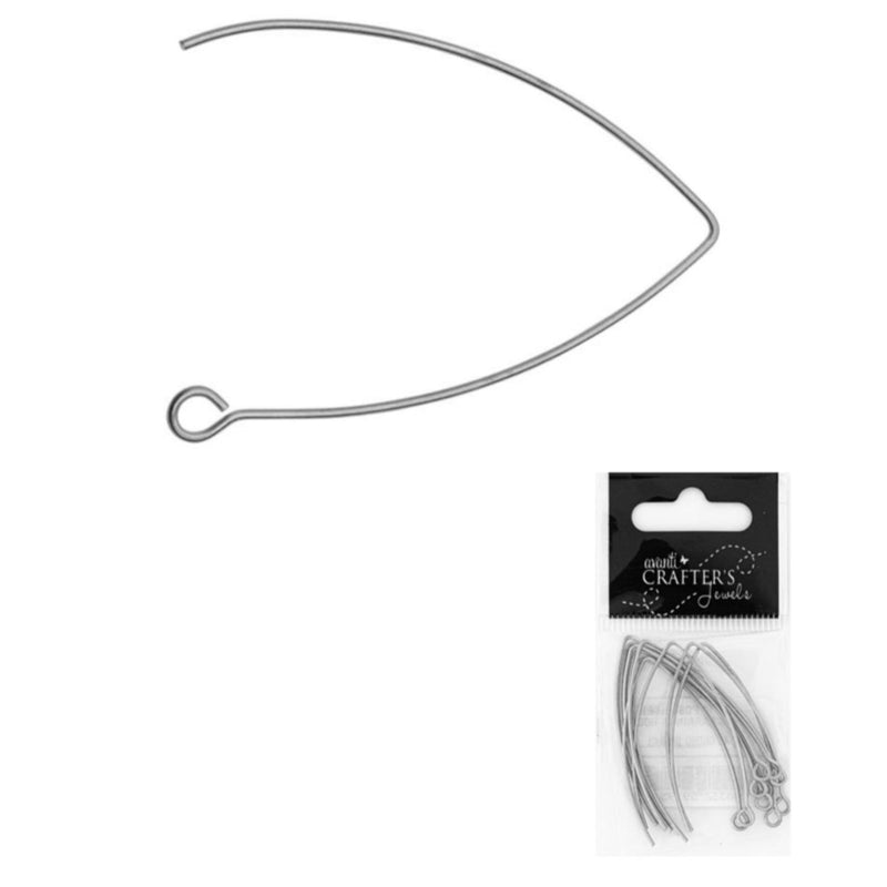 Stainless Steel Earring Hooks, 10 Pieces, 12-Pack