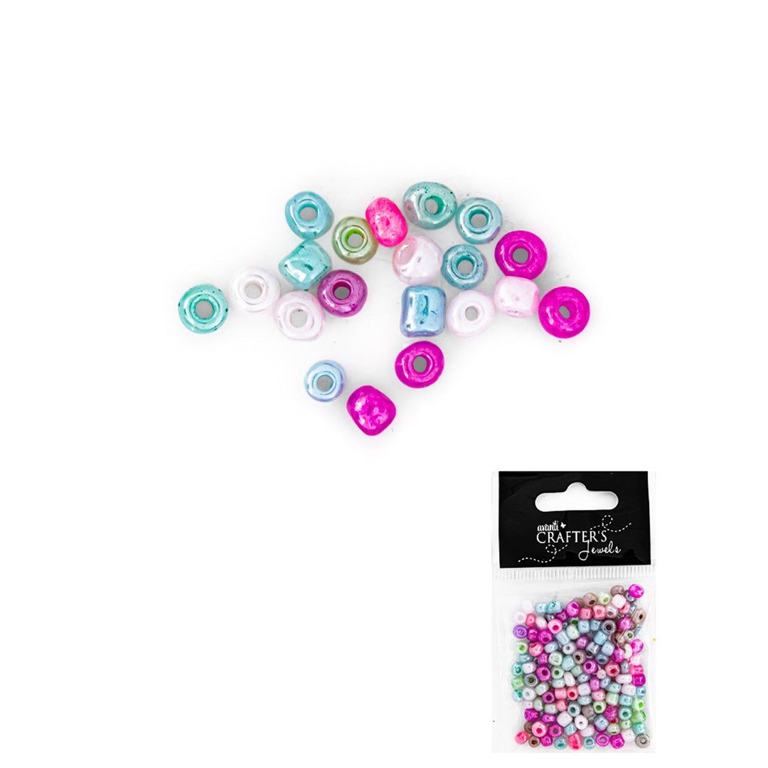 Glass Seed Beads, 4mm, 22g, Color Variety, 12-Pack