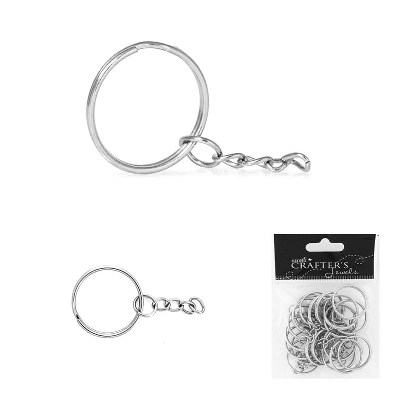 Keychain Ring, Pendant, Platinum, 46 mm, 20 Pieces