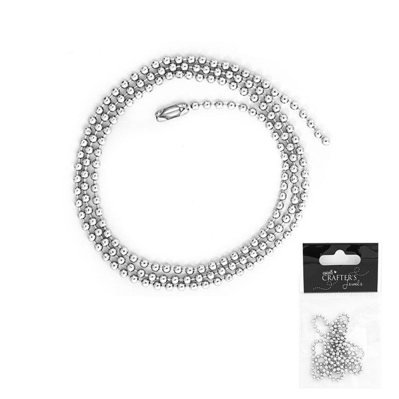 Necklace Chain Pendant, Silver Color, 23 inch, 1 Piece, 12-Pack