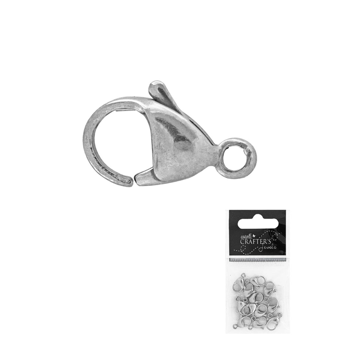 Stainless Steel Lobster Clasps, 13x8mm, 12 Pieces