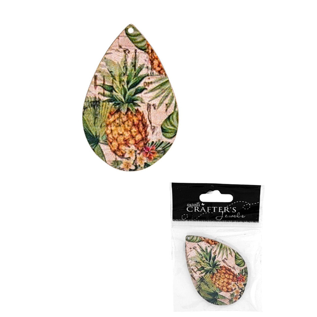 Basswood Teardrop Pendant, 2 Pieces