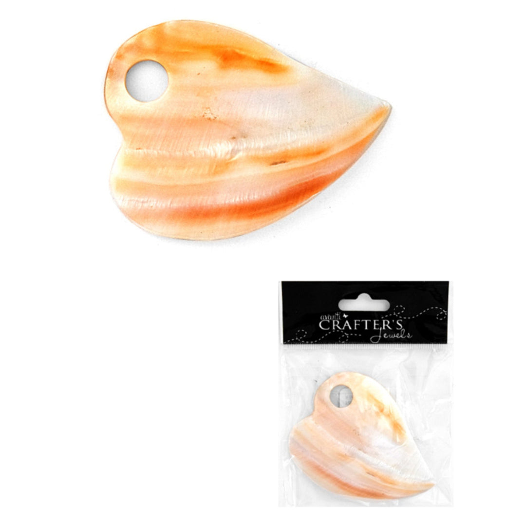 Sea Shell Heart Pendant, 12 Packs of 1 Piece
