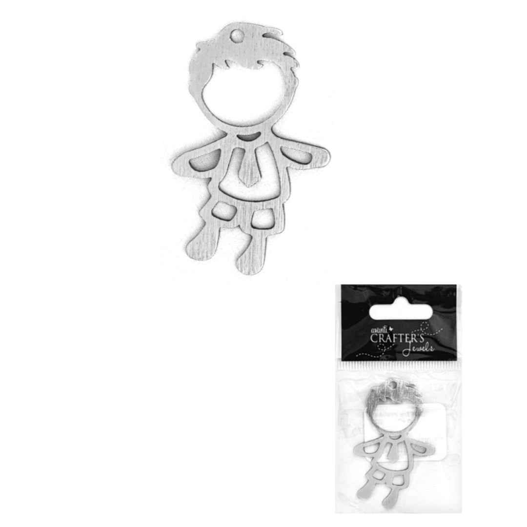 Big Boy Pendant, Silver & Gold Colors, 1 Piece