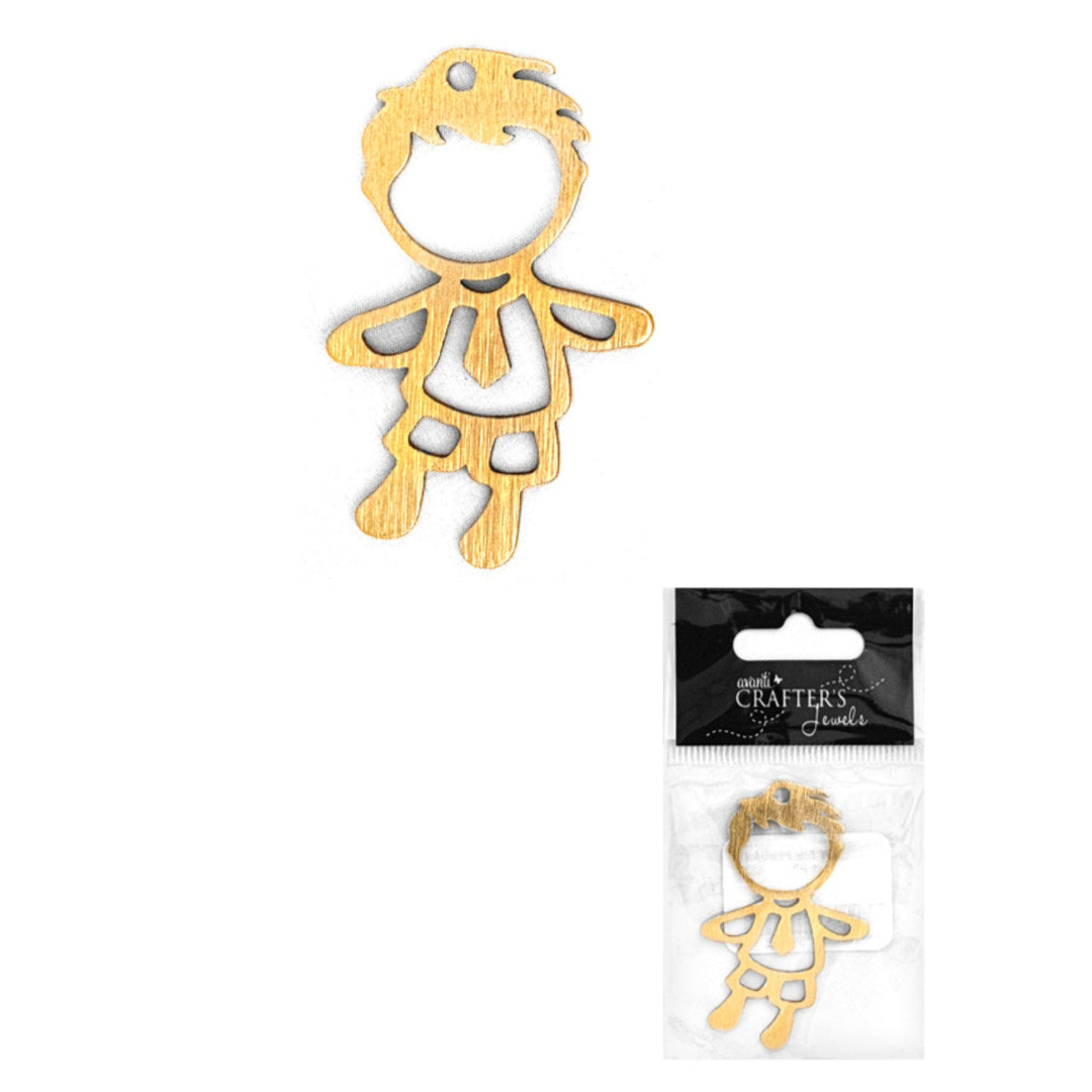 Big Boy Pendant, Silver & Gold Colors, 1 Piece, 12-Pack