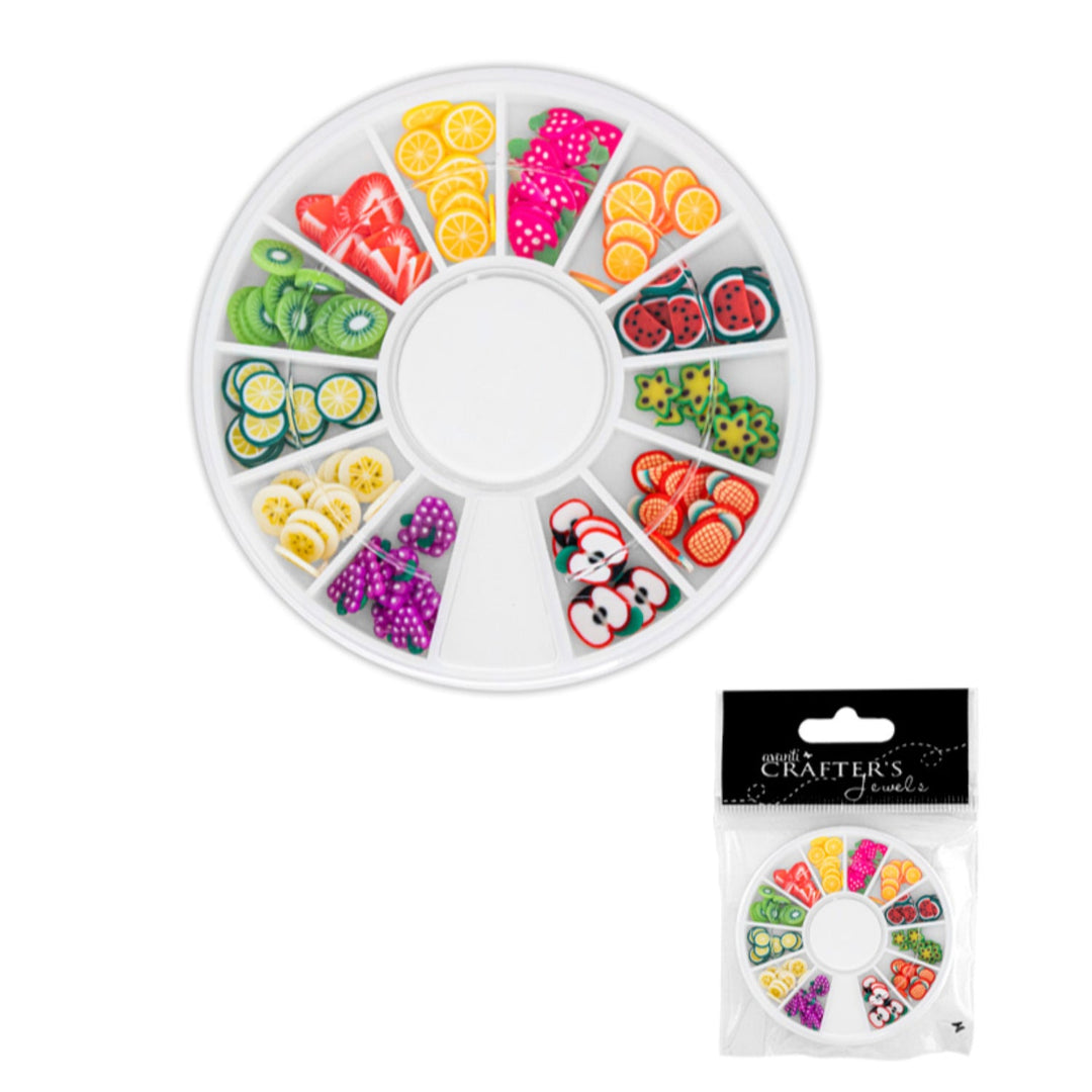 Fruit Polymer Clay Art, Mixed Colors, 12 Packs