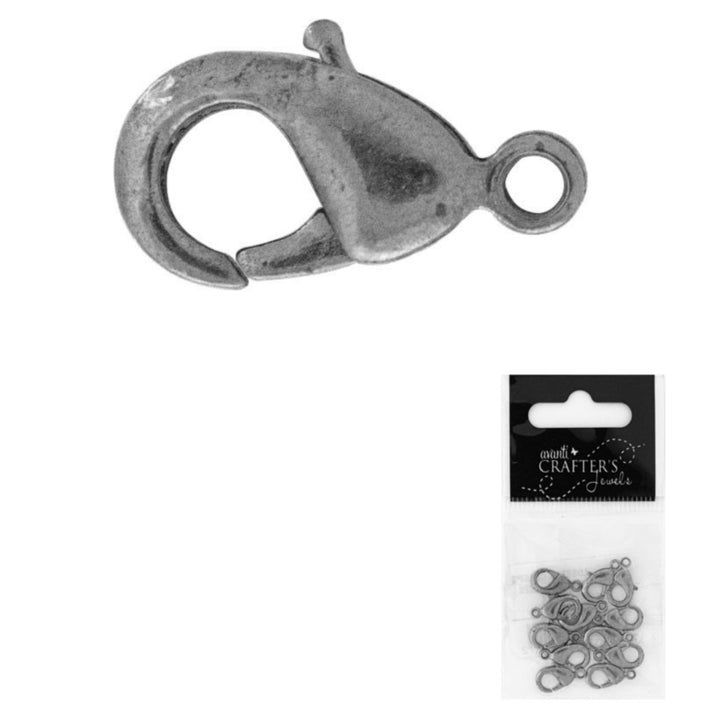 Lobster Clasps, Unplated & Gold Color, 12mm, 12 Pieces