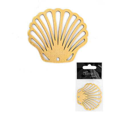 Shell Pendant, Gold & Silver Colors, 1 Piece, 12-Pack