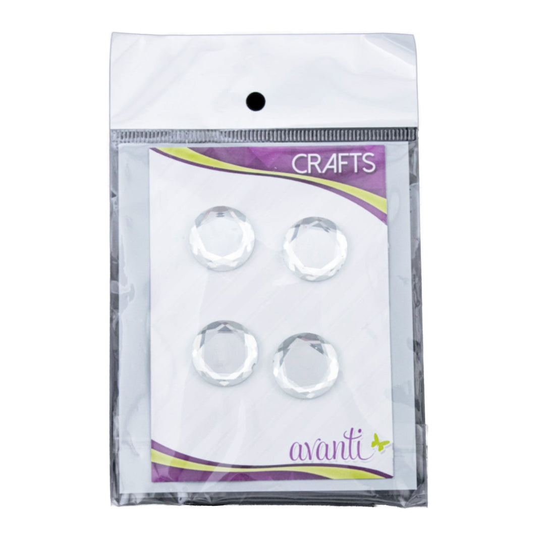 Crystal Rhinestones, Clear, 4 Pieces
