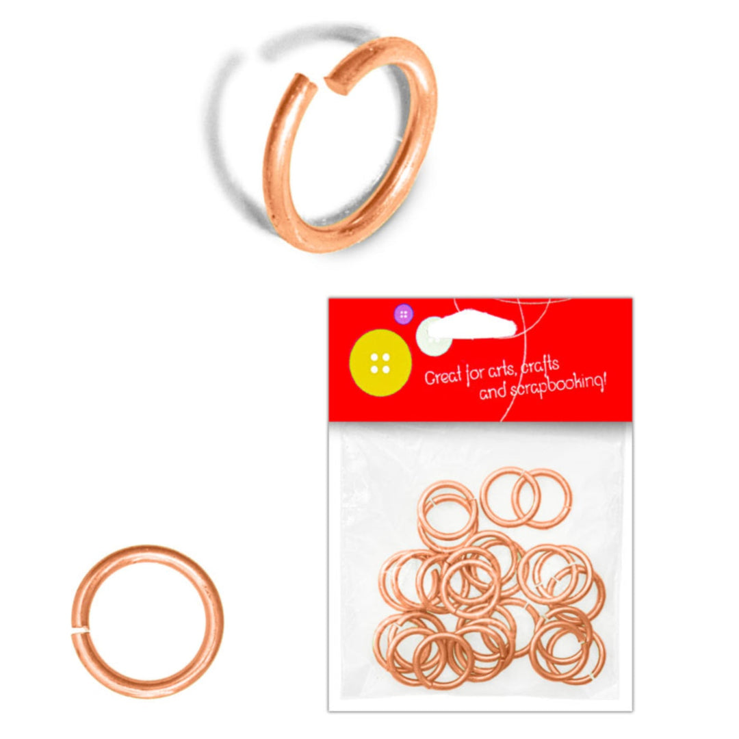 Steel Open Rings, Variety Colors, 1.8mm, 25 Pieces